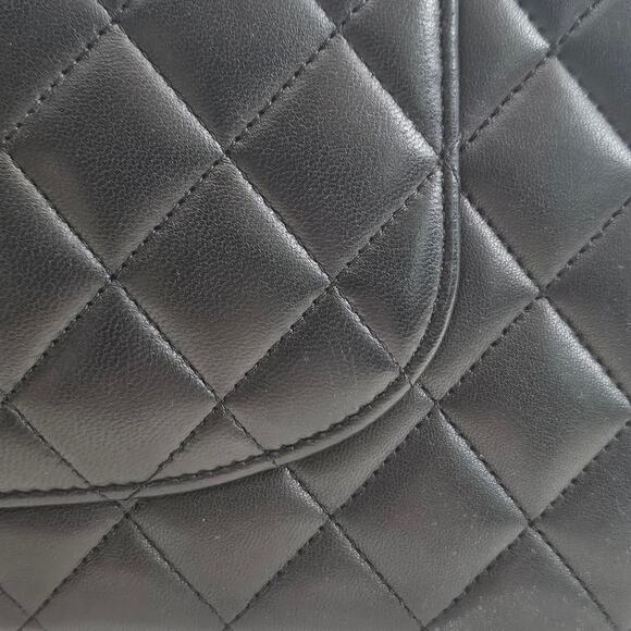 Chanel Lambskin Quilted Medium Double Flap So Black - Picture 9 of 16